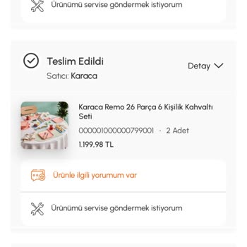 Karaca Züccaciye Kırık Kahvaltı Takımı Parçası Ve İletişim Eksikliği