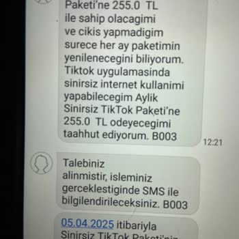 Vodafone'da İstenmeyen Ek Paket Sorunu