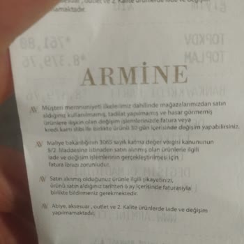 Armine Mağazasında İade Sorunu