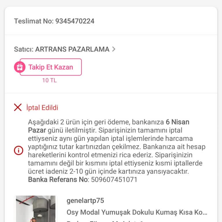 Trendyol'dan Habersiz Sipariş İptali Şoku