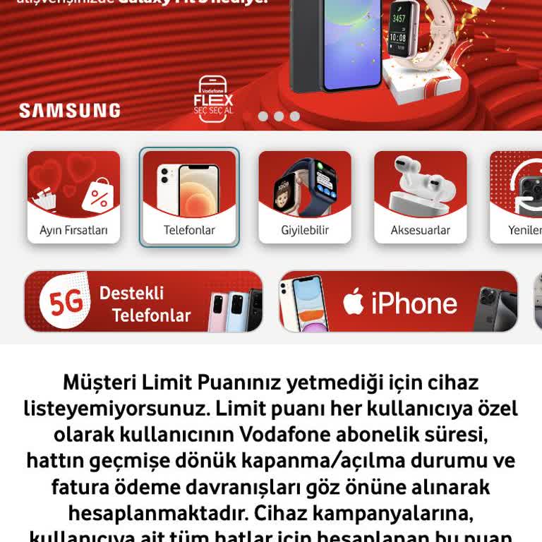 Vodafone İle Süregelen Limit Puanı Sorunu