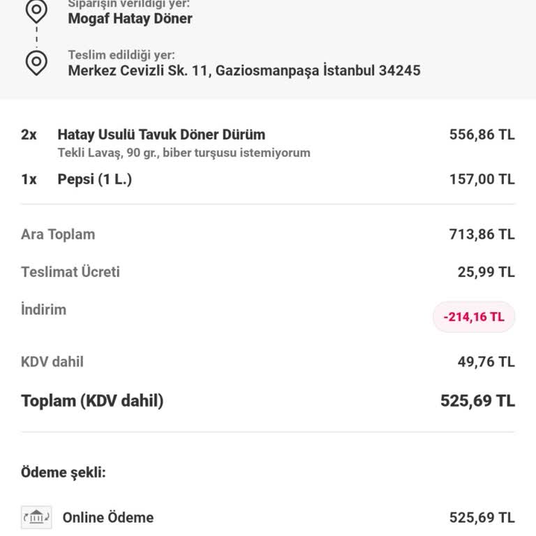 Yemeksepeti'nde Teslim Edilmeyen Sipariş Ve İletişim Sorunları
