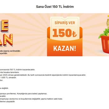 Sanal Market Kampanya Tarihi Değişikliği Mağduriyeti