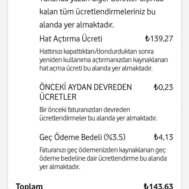 Vodafone'un Kanuna Aykırı Ücretlendirme Uygulaması