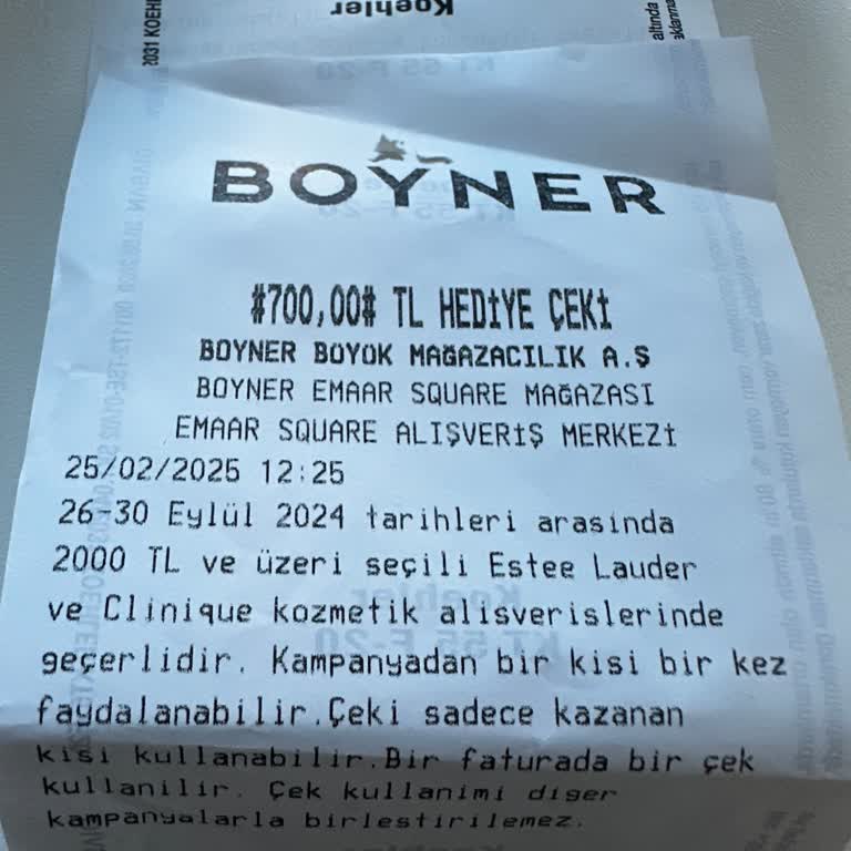 Boyner'den Geçmiş Tarihli Hediye Çeki Sorunu