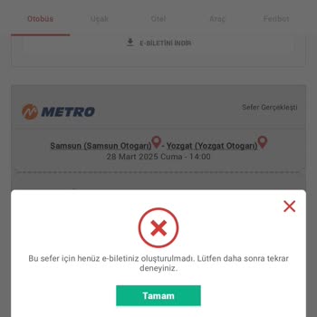 E-Bilet Sorunu: Metro Turizm İle Yaşanan Erişim Problemi
