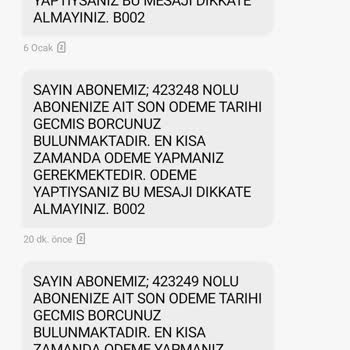 Yanlış Abone Numara Bildirimleri Sorunu