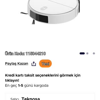 Teknosa'dan Alınan Robot Süpürge İade Sorunu
