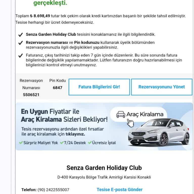 Otelz.com Rezervasyon İadesi Ve İletişim Sorunu