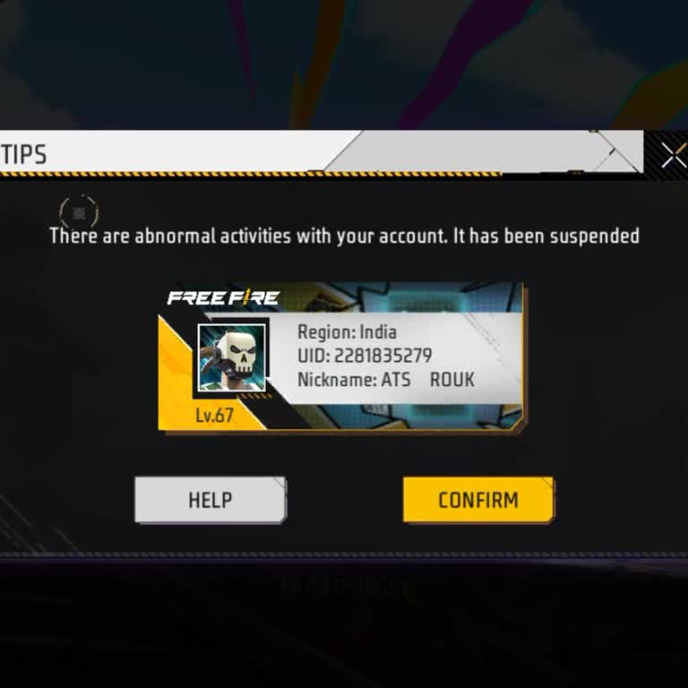 Account Ban on Garena Free Fire