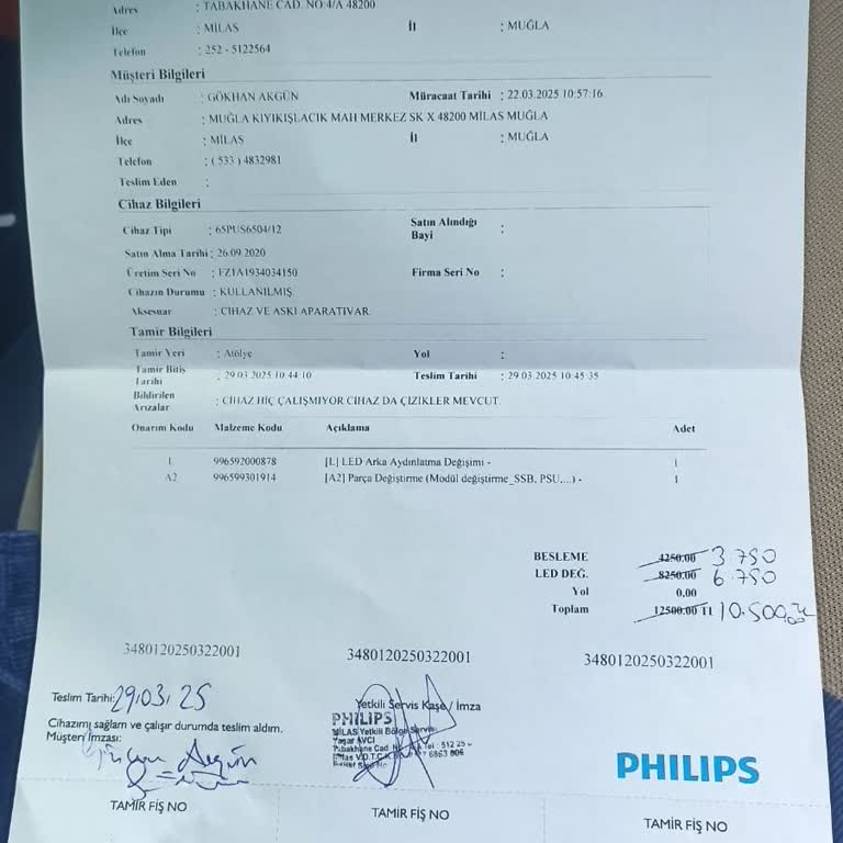 Servis Raporu Talebime Yanıt Alamıyorum