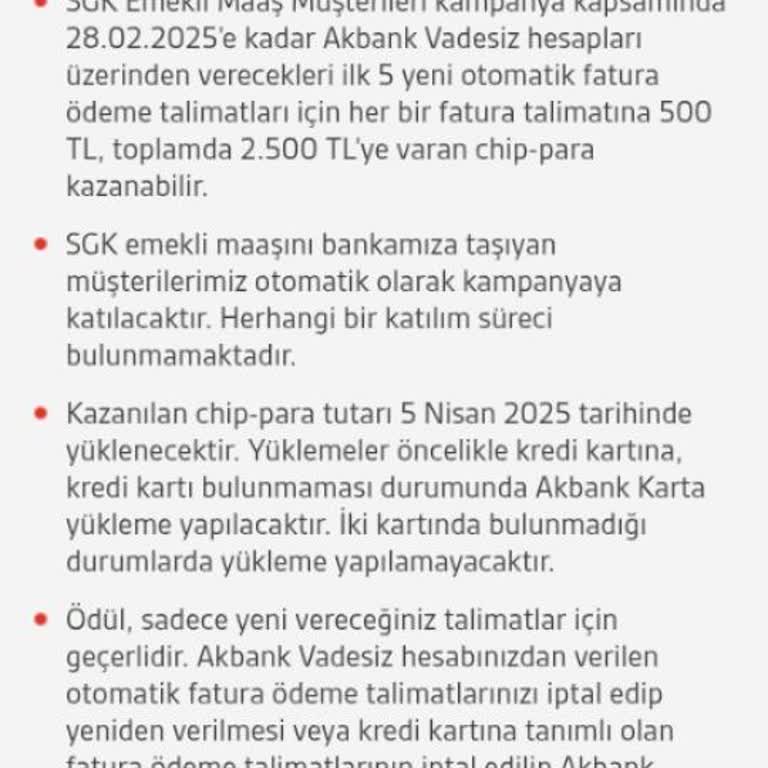 Emekli Promosyonunda Eksik Chip Para Yüklemesi