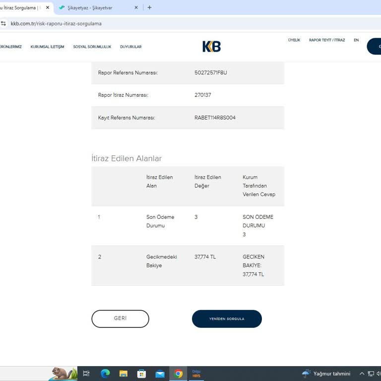 Findeks Raporunda Yanlış Gecikme Bildirimi