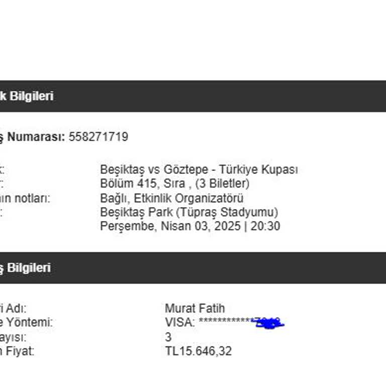 Maç Biletleri Ulaşmadı Ve Ücret İadesi Yapılmadı