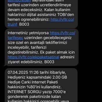 Vodafone'da Sürekli Artan Fatura Ve İnternet Sorunu
