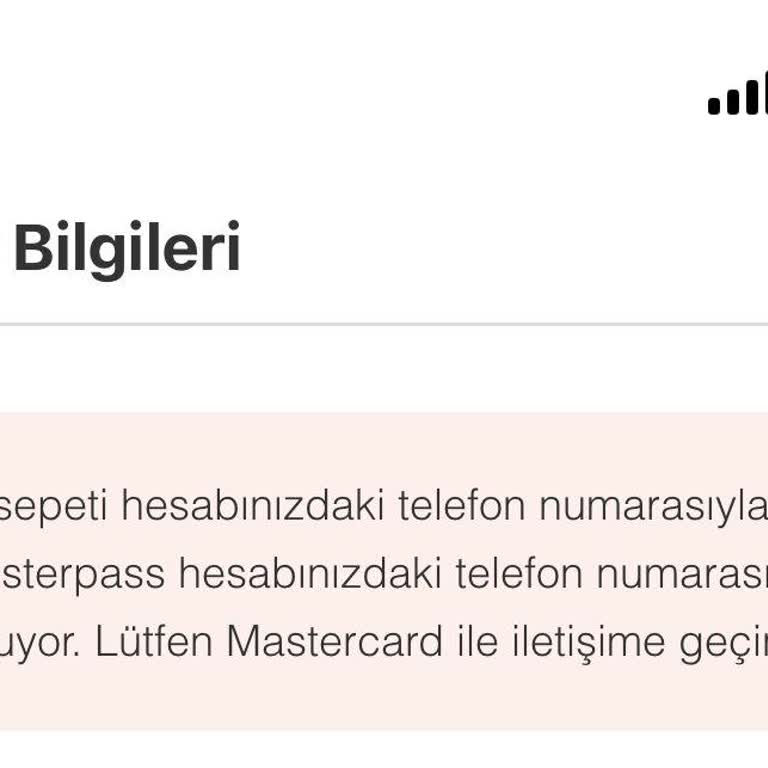 Yemeksepeti Ve Masterpass Telefon Numarası Uyuşmazlığı