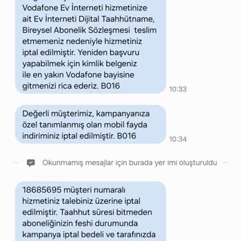 Vodafone Evde İnternet Aboneliğinde Evrak Sorunu Ve İletişim Aksaklıkları