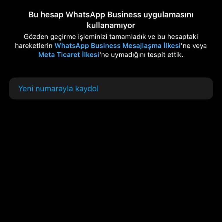 WhatsApp Business Hesabım Haksız Yere Kapatıldı