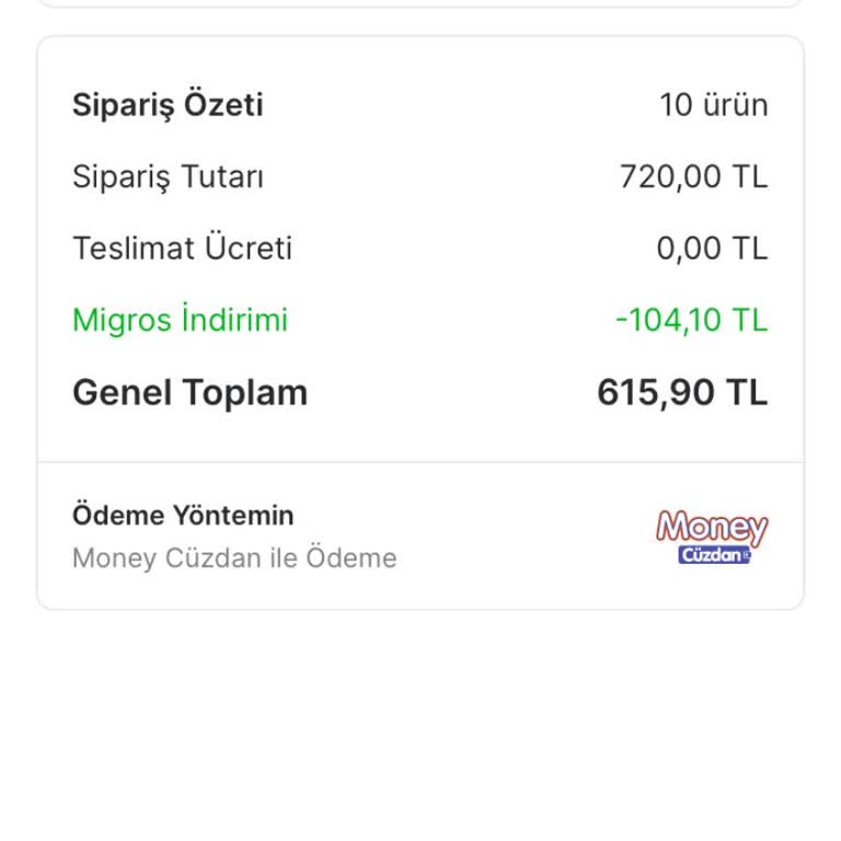 Money Cüzdan İle Yapılan Alışverişte Eksik Puan Yüklemesi