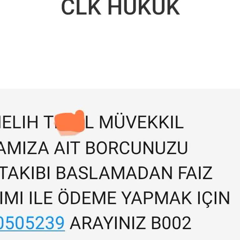 CLK Hukuk'tan Şüpheli Borç Mesajı Ve İcra Tehdidi
