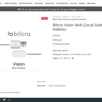 Bilicra Vision Akıllı Saat İçin Şarj Kablosu Sorunu Ve Müşteri Hizmetleri Yetersizliği