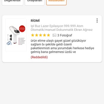Trendyol Ürün Değerlendirmesi Sürekli Reddediliyor: Mağduriyetimin Giderilmesini İstiyorum