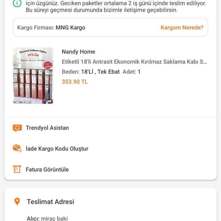 Kargo Teslimatında Şube Israrı