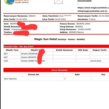 İptal Sigortasına Rağmen Rezervasyon Sorunları