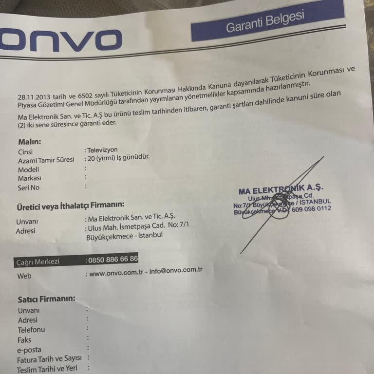 Onvo TV'de Kronik LNB Hatası