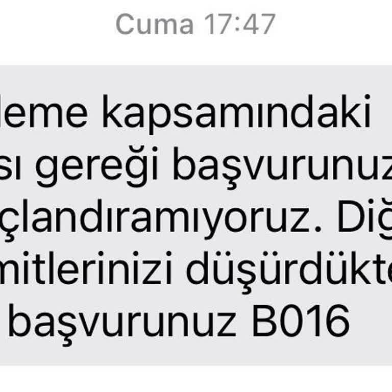 İzinsiz Limit Artışı Başvurusu