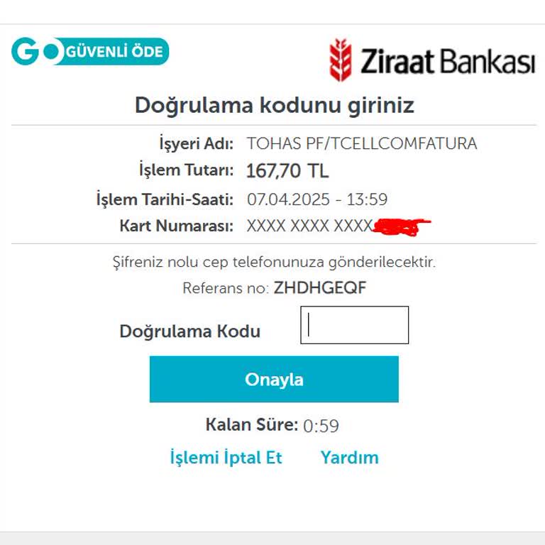 Güvenli Ödeme GO İle Fatura Ödeyememe Sorunu