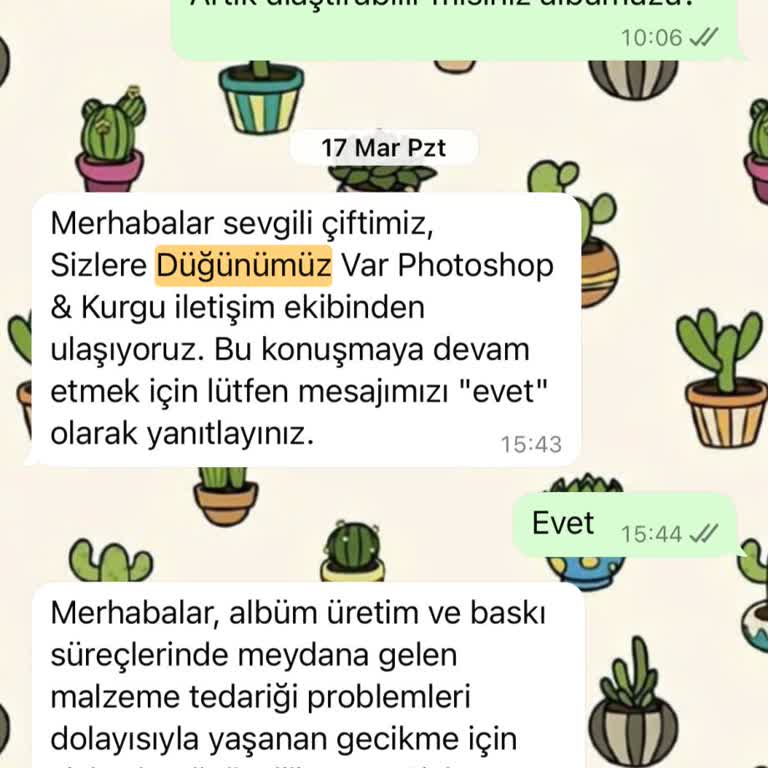 Düğün Albümümüz 6 Aydır Ulaşmadı