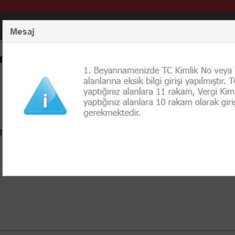 E-Devlet Bilgi Hatası Yüzünden Beyanname Onaylanmıyor
