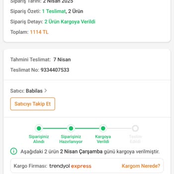 Trendyol'dan Geç Gelen Yağ Teslimatı Mağduriyeti