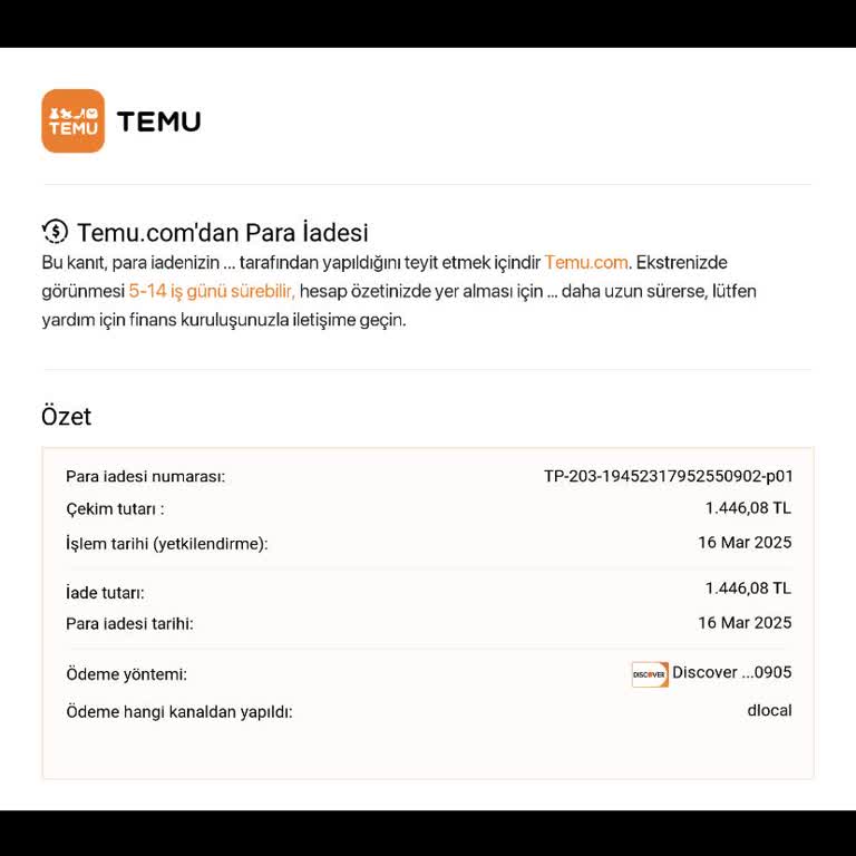 Temu Uygulamasında İptal Edilemeyen Sipariş Ve Geciken İade Süreci