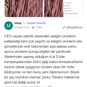 Yanıltıcı İade Süreci Ve Eksik Ödeme