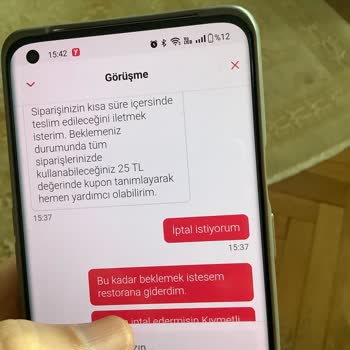 Sipariş İptalinde Tam Bir Hayal Kırıklığı