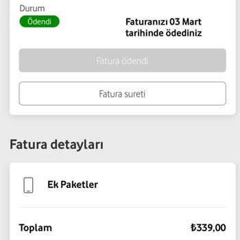 Vodafone Paketimden Memnun Değilim