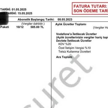 Vodafone'dan Haksız Faturalandırma Şoku