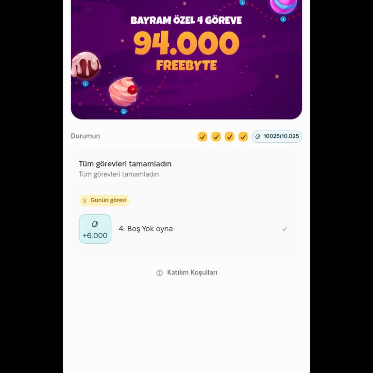 1GB.app Uygulama Görevleri Sonrası Freebyte Sorunu!