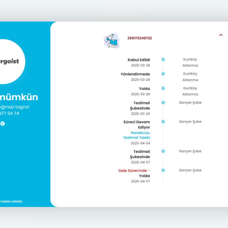 Kargoist: Teslim Edilmeyen Kargo İade Sürecinde