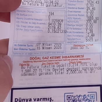 Doğalgaz Faturasında Anlamsız Artış Ve Yanlış Hesaplama