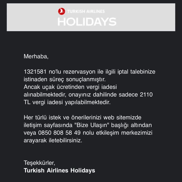 Acil Durumda Tatil İptali Ve İade Sorunu