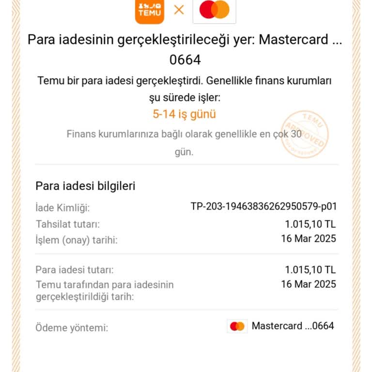 Temu Alışveriş Sitesinde İptal Edilen Siparişin Ücreti 22 Gündür İade Edilmedi