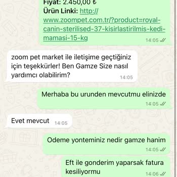 Zoompet'ten Yanıltıcı Kedi Maması Siparişi