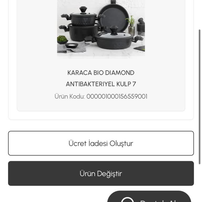 Karaca Tencere Seti Değişim Sorunu Ve İletişim Eksikliği