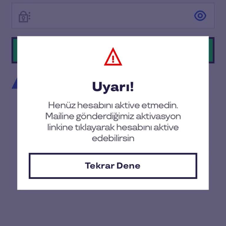 Aktivasyon Kodu Gelmiyor, Hesabım Aktive Edilemiyor