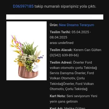 Çiçek Siparişim Hayal Kırıklığına Dönüştü