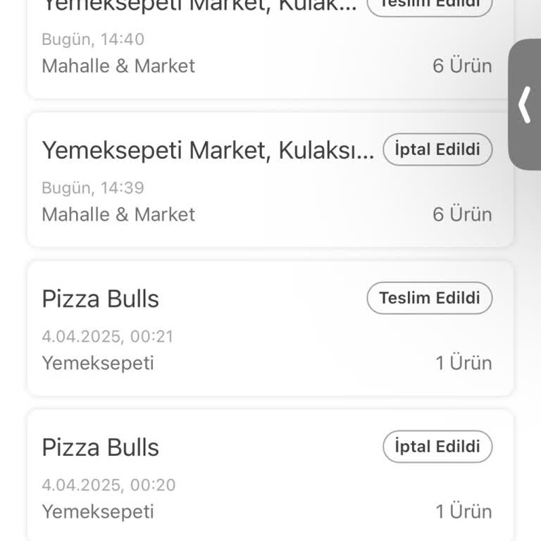 Yemeksepeti'nin Müşteri Hizmetleri Ve Sipariş Sorunları
