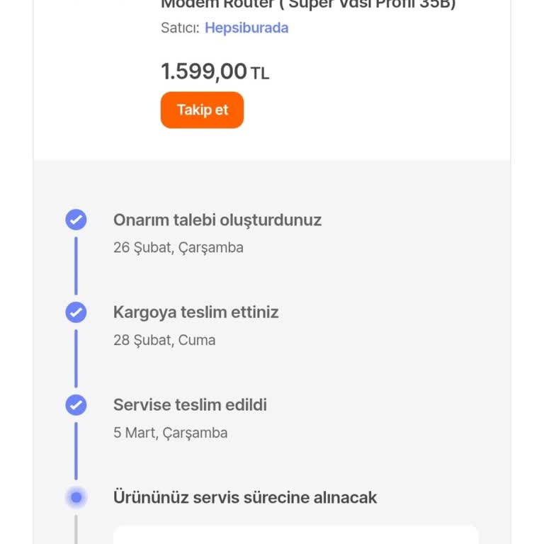 Hepsiburada'dan Aldığım Modemde Tamir Ve İade Sorunu